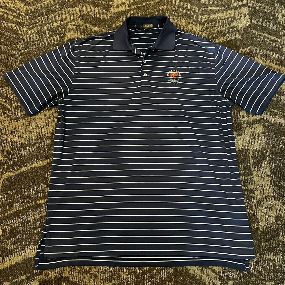 Peter Millar Summer Comfort Crown Kiawah The Ocean Golf Polo Shirt Size Large